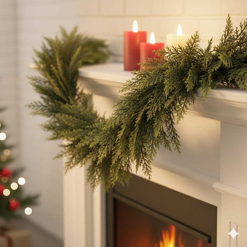 72" Faux Cedar Garland🌲